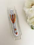 Clear glass mezuzah