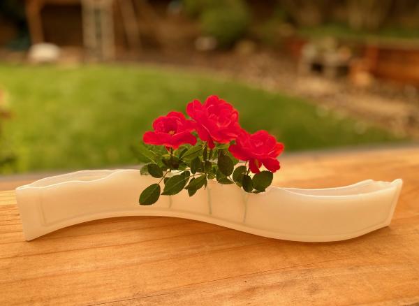 White Long Bud Vase picture