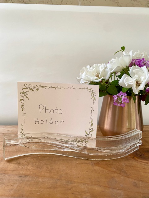 Clear Glass Photo Holder - Medium picture