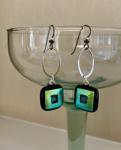 green glass earrings