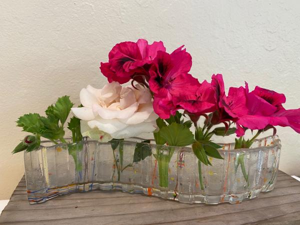 Textured Rainbow short  Bud Vase picture