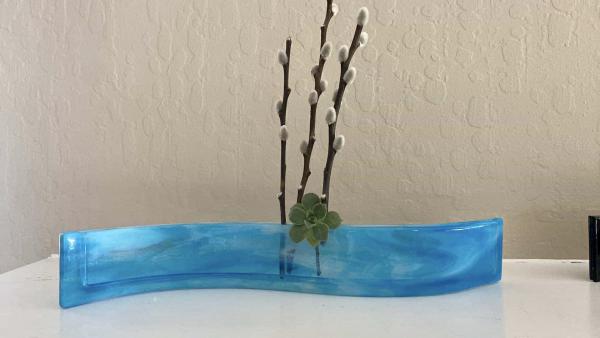 Ocean-Blue  Long  Bud Vase picture