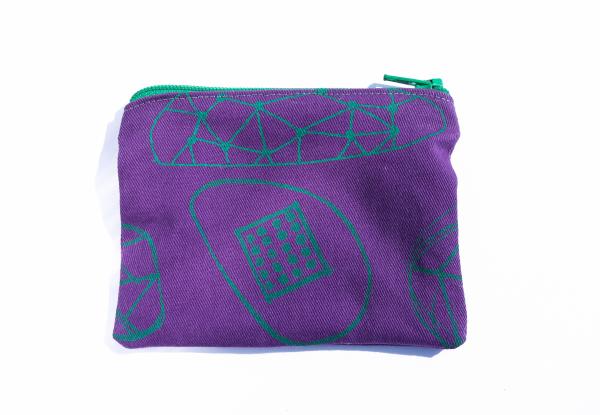 Rock coin / card zipper pouch