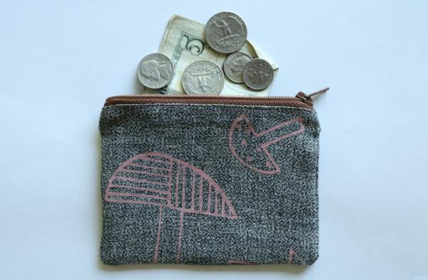 Vase coin / card zipper pouch picture