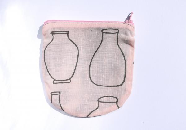 Vase extra pocket zipper pouch