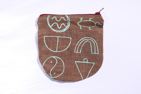 Symbols extra pocket zipper pouch picture