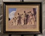 Framed Photography on Canvas - Bowie & Bonham, East Face of the Cenotaph at The Alamo