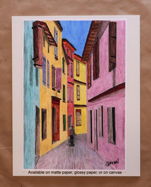 Arcylic Painting -French Alle'e - "Print" on matte paper picture