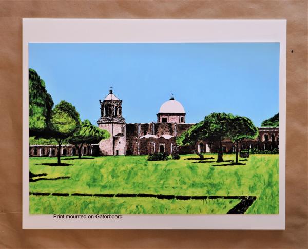 Mission San Jose, Acrylic Painting "Print" on paper matte picture