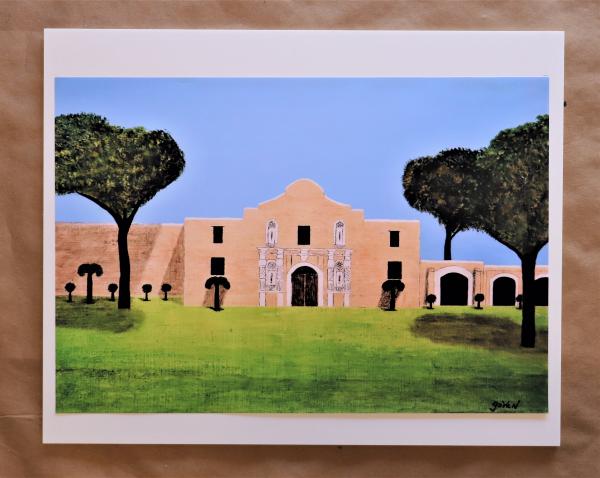 The Alamo, Acrylic Painting "Print" on paper matte picture