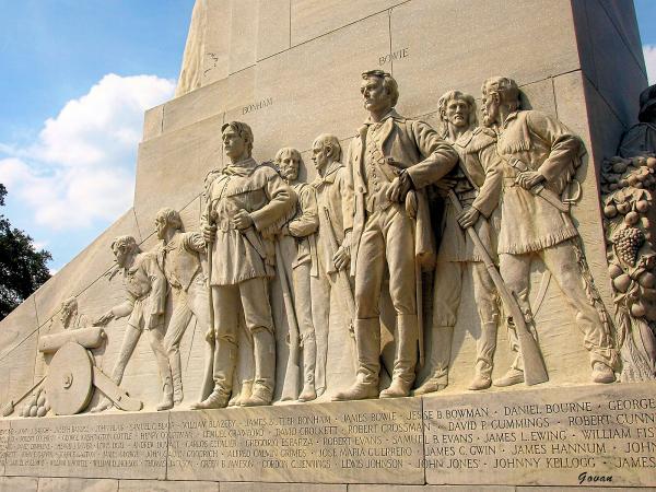 "Photography" - Bowie and Bonham, East face of the Cenotaph at The Alamo, on Paper Matte picture