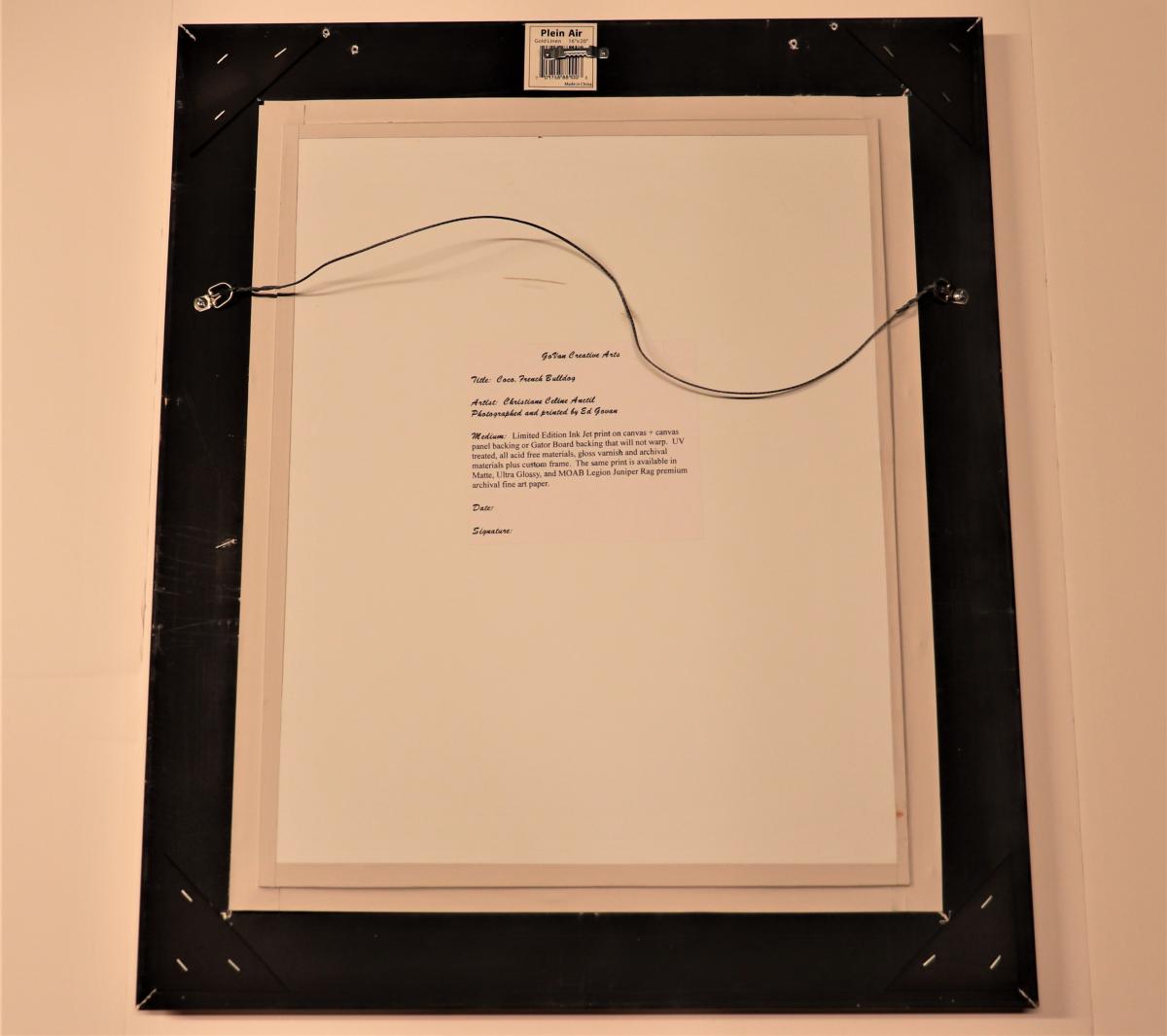 COCO - French Bulldog, Pastel painting "Print" on canvas picture