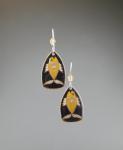 Goose Egg Shell Earrings- Black Fish Small