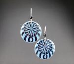 Goose Egg Shell Earrings- Blue Nautilus