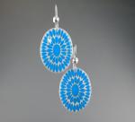 Goose Egg Shell Earrings- Blue Beads