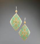 Goose Egg Shell Earrings- Aqua Flare