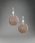 Goose Egg Shell Earrings- Grey Lace