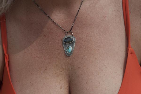 Lone Mountain Turquoise and Labradorite Necklace picture