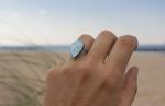 Larimar Teardrop Ring