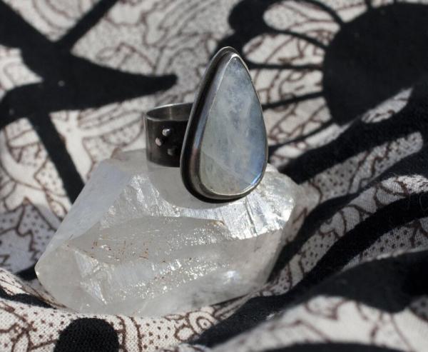 Moonstone Big Teardrop Ring picture