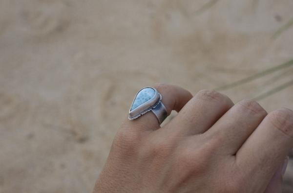 Larimar Teardrop Ring picture