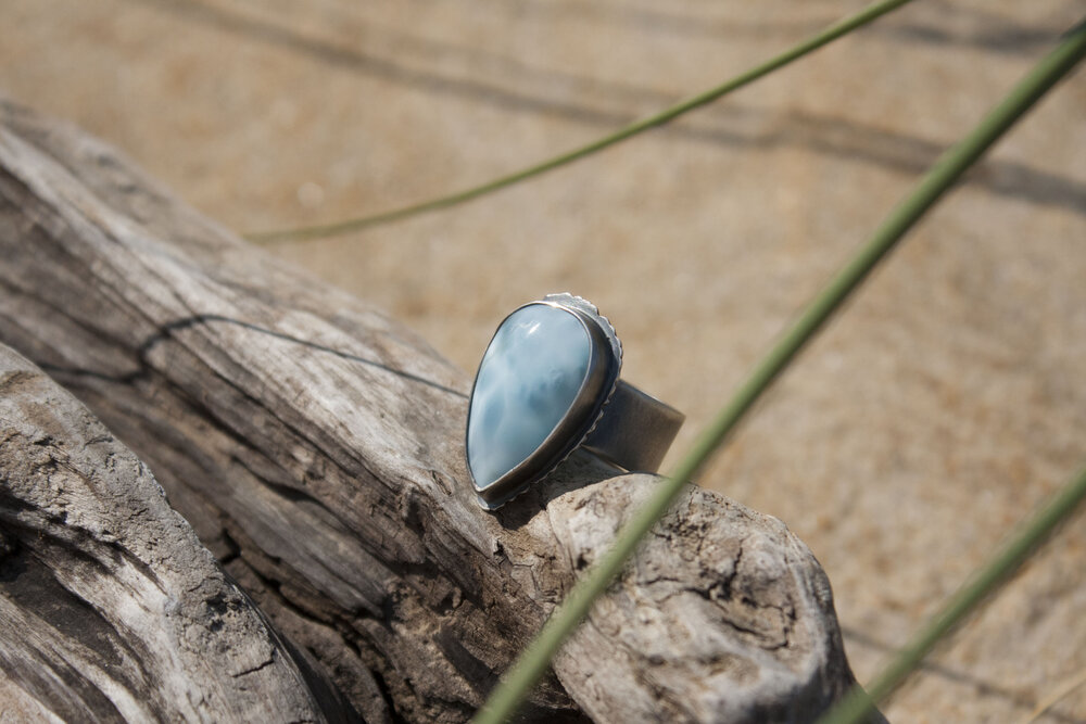 Larimar Teardrop Ring picture