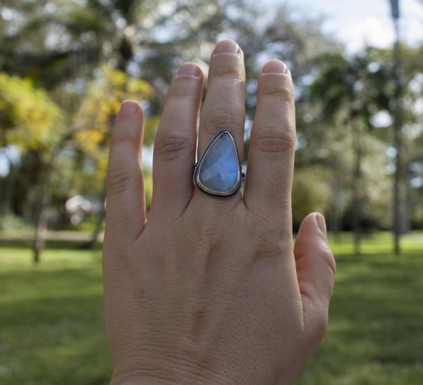 Moonstone Big Teardrop Ring picture