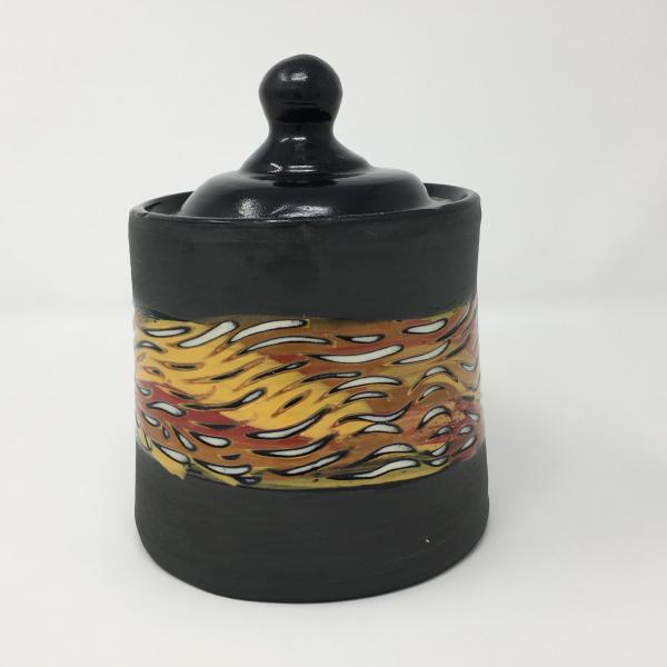 Black Banded Jar with Black Knob picture