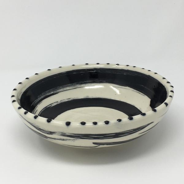 Black and White Bowls with Dashes, Lines and Dots picture