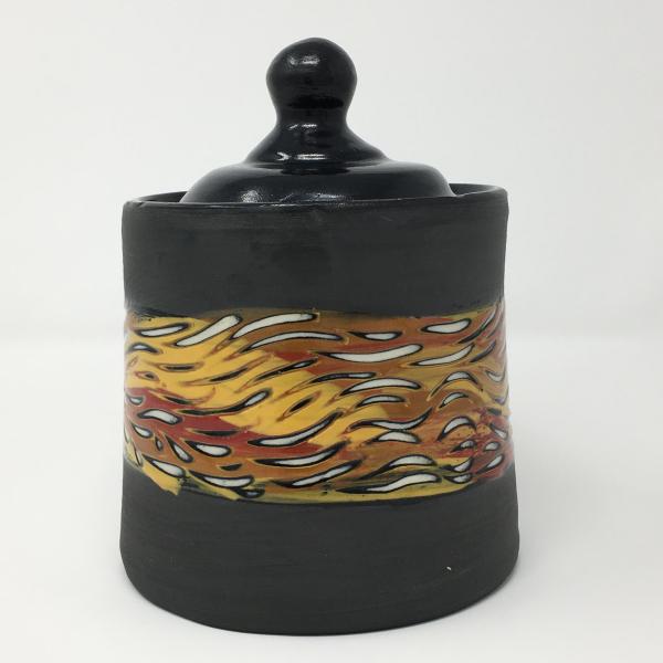 Black Banded Jar with Black Knob picture