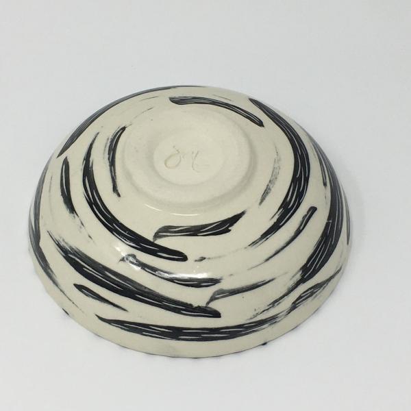 Black and White Bowls with Dashes, Lines and Dots picture