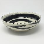 Black and White Bowls with Dashes, Lines and Dots