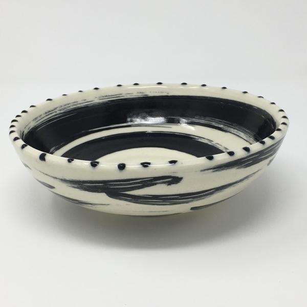 Black and White Bowls with Dashes, Lines and Dots picture