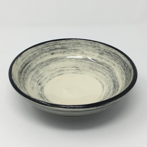 Black and White Bowl with some Gray picture
