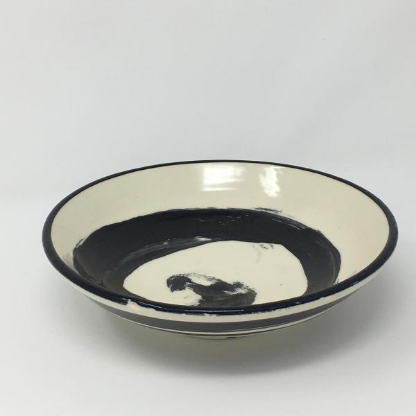 Black and White Brush Stroke Bowl picture