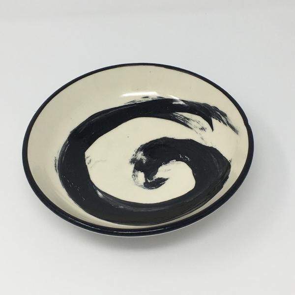 Black and White Brush Stroke Bowl picture