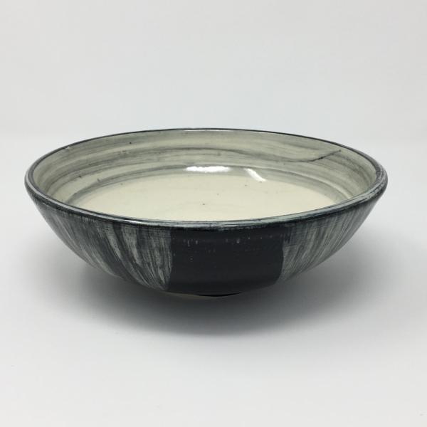 Black and White Bowl with Gray Inner Ring