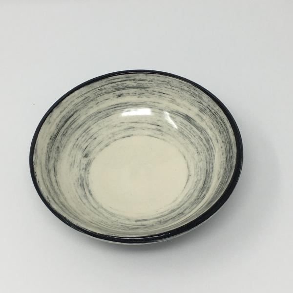 Black and White Bowl with some Gray picture