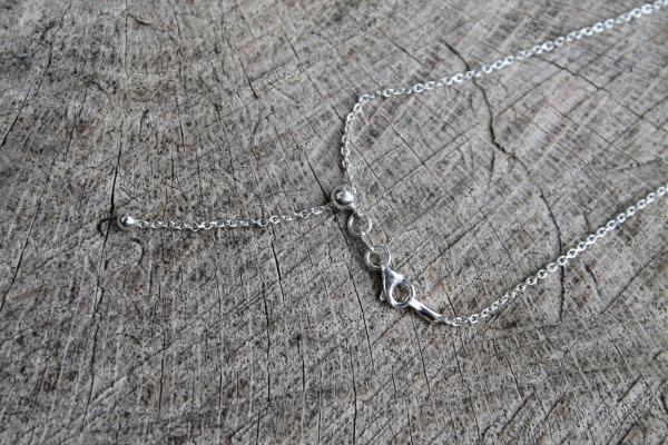 Sterling Silver or Mixed Metal Cross on adjustable cable chain picture