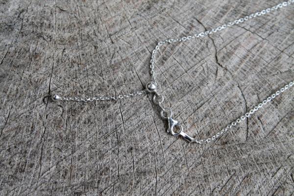 Sterling Silver or Mixed Metal Cross on adjustable cable chain picture