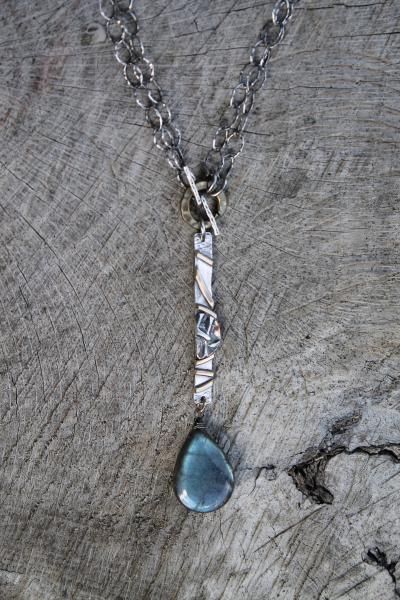 Mixed Metal with Labradorite Long/Short Necklace picture