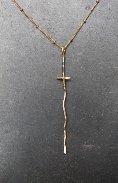 14k Gold-filled Elongated Cross Necklace picture