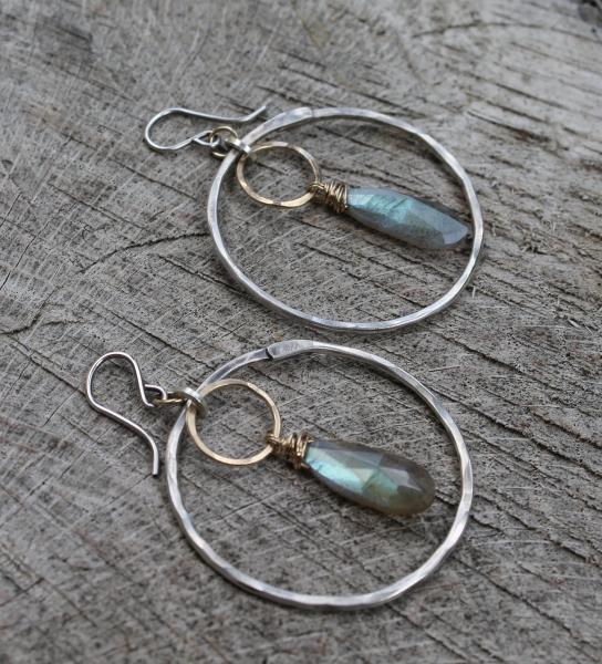 Labradorite Hoop Earrings picture