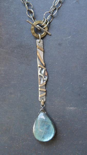 Mixed Metal with Labradorite Long/Short Necklace picture