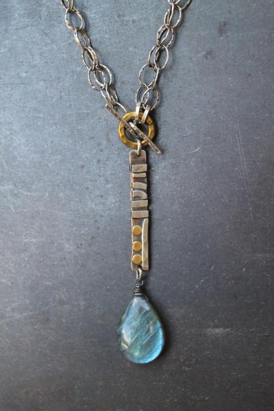 Mixed Metal with Labradorite Long/Short Necklace picture