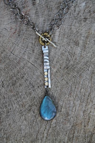 Mixed Metal with Labradorite Long/Short Necklace picture