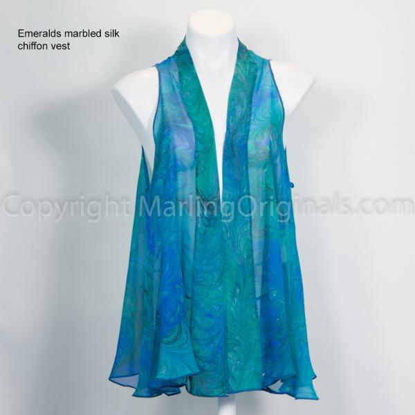 Marbled Silk Chiffon Vest - many colors picture