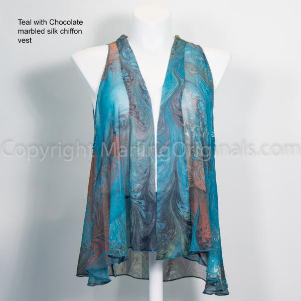 Marbled Silk Chiffon Vest - many colors picture