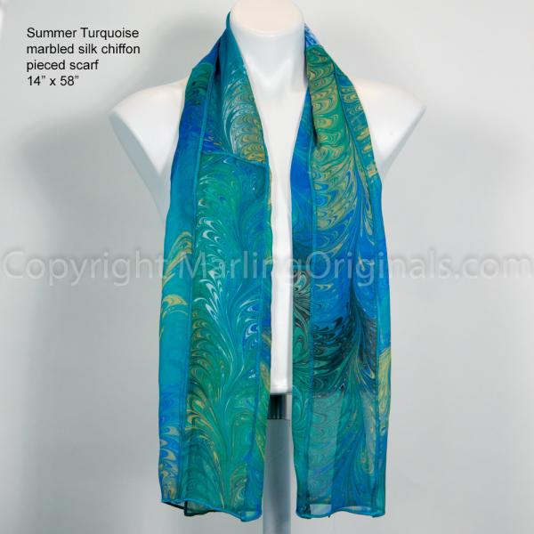 Silk Chiffon Neck Scarves - multiple colors picture