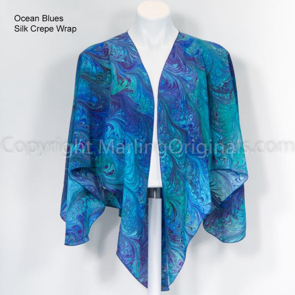 Marbled Silk Wraps - many colors picture